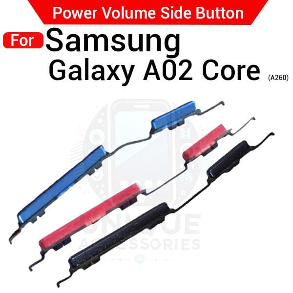 Compatible with Samsung Galaxy A02 Core A260 External Side Buttons Power On Off + Volume Control Button Outside Side Keys