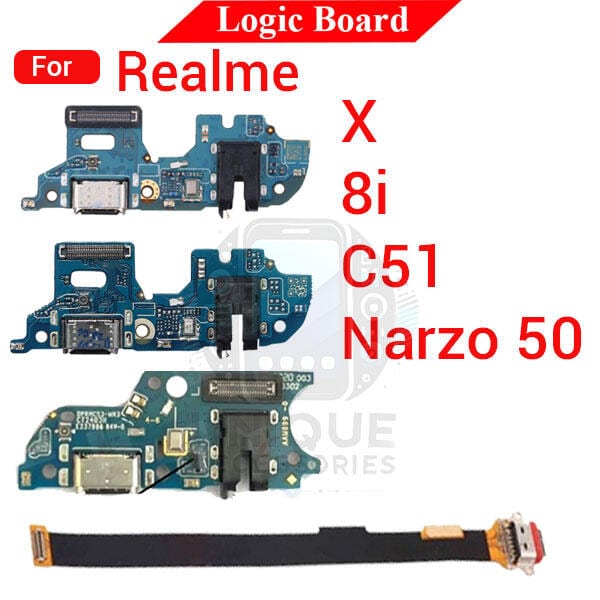 Charging Logic Board For Realme X 8i C51 Narzo 50 Charging Port USB Plug PCB Dock Connector Spare parts