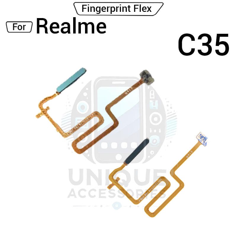 Power Button Fingerprint Sensor Flex Cable For Realme C35 ON OFF Key Sensor Home Touch Fingerprint Sensor Flex Ribbon