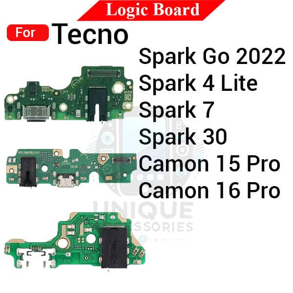 Charging Logic Board For Tecno Spark Go 2022 4 Lite  30 Camon 15 Pro 16 Pro Charging Port USB Plug PCB Dock Connector Spare parts