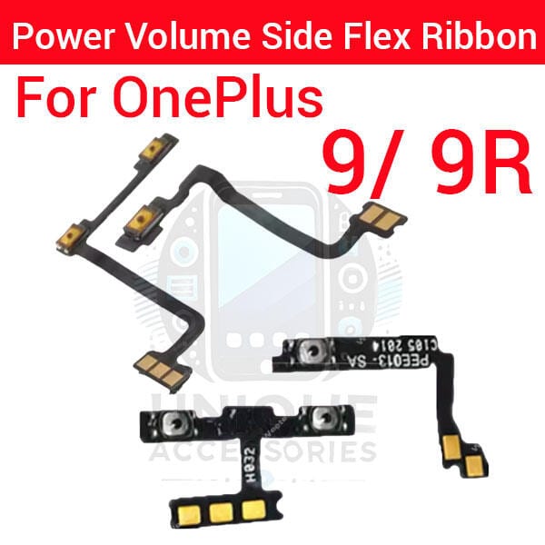 OnePlus 9 9R Power on / off Switch Button Side Volume Up Down Buttons Flex Cable Replacement Parts