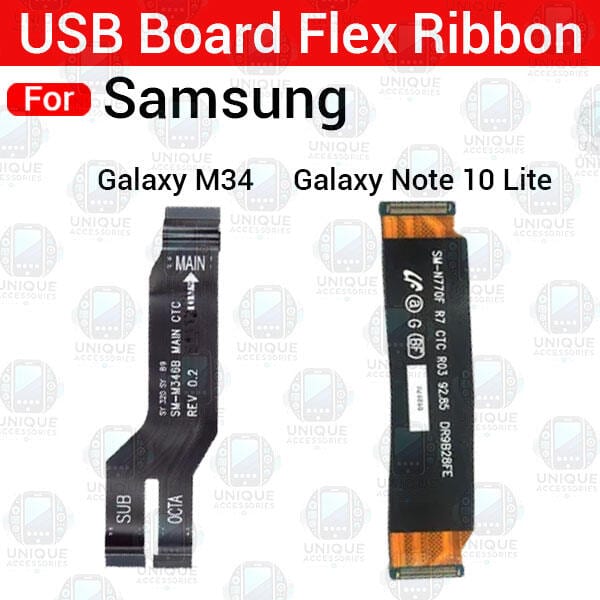 Main Flex For Samsung Galaxy M34 Note 10 Lite Motherboard Main Board Connector Flex Cable Repair Spare Replacement Parts