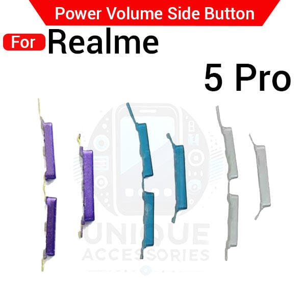 Compatible with Realme 5 Pro RMX1971 RMX1973 External Side Buttons Power On Off + Volume Control Button Outside Side Keys