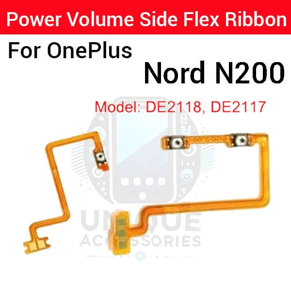 OnePlus Nord N200 Power on / off Switch Button Side Volume Up Down Buttons Flex Cable Replacement Parts