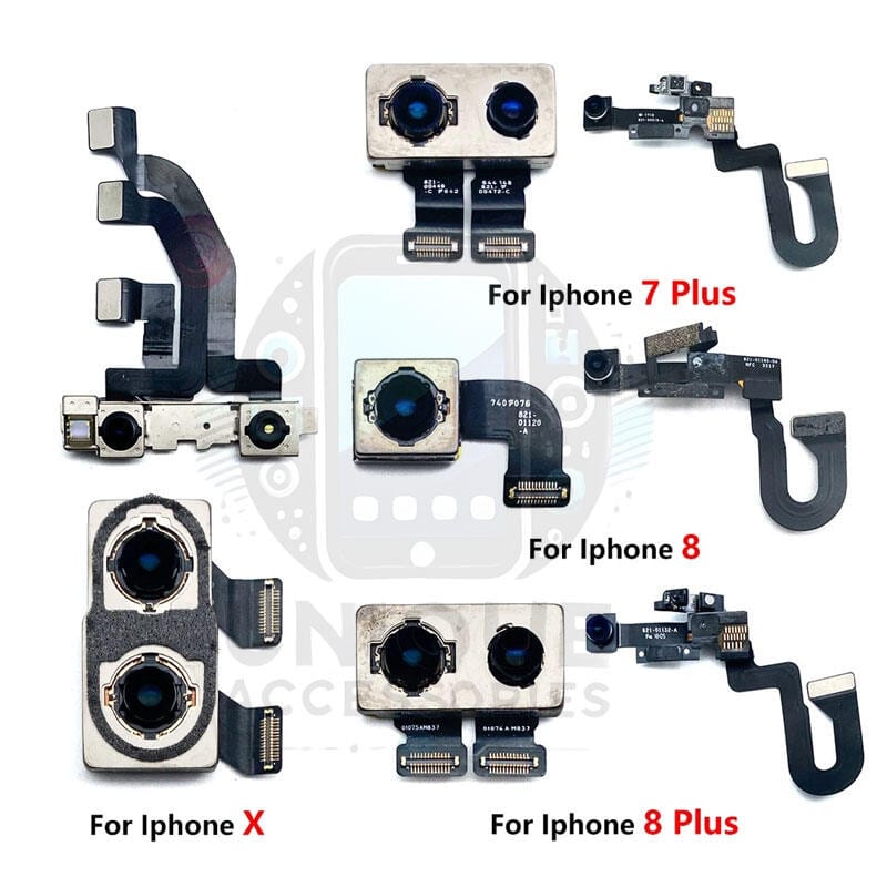 Back Rear Big Main Camera Module Flex Cable For Apple iPhone X 7 Plus 8 8 Plus Small Front Camera Flex Replacement Parts
