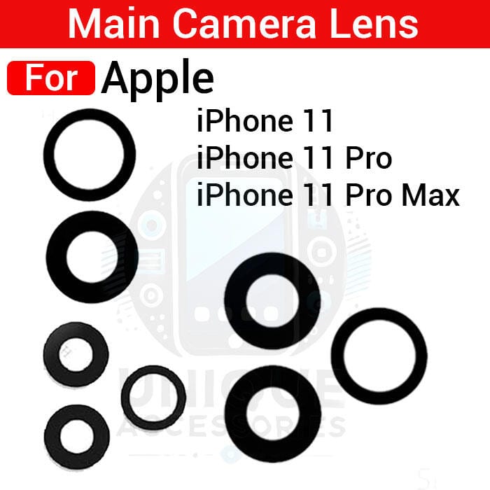 Camera Main Glass Lens for Apple iPhone 11 11 Pro 11 Pro Max Replacement Part (Not Tempered Camera Glass Protector)