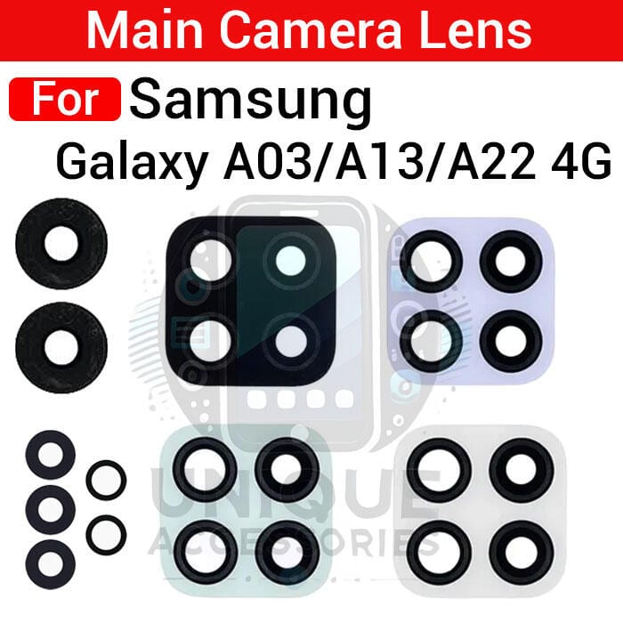 Camera Main Glass Lens for Samsung Galaxy A03 A13 4G A22 4G Replacement Part (Not Tempered Camera Glass Protector)