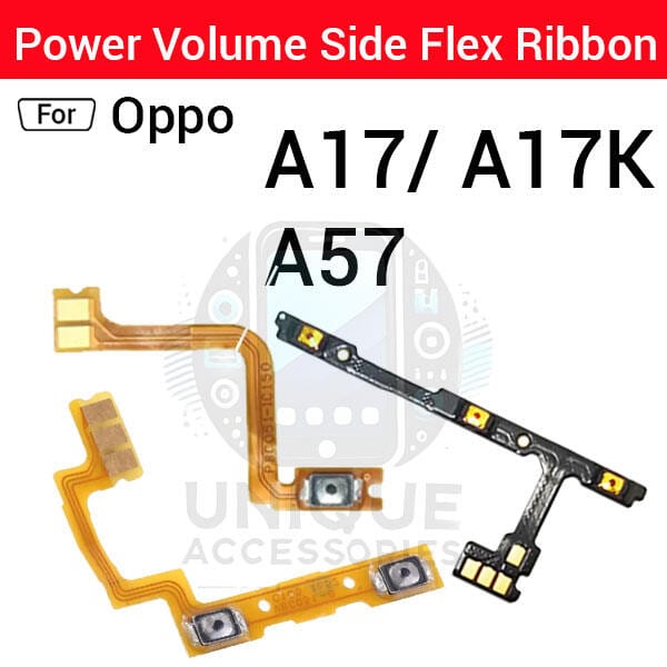 Oppo A17 A17k A57 Power on / off Switch Button Side Volume Up Down Buttons Flex Cable Replacement Parts
