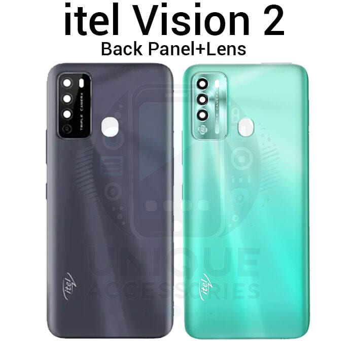 itel Vision 2 Back Panel/Backshell/ Casing + Without Camera Lens + Side Buttons With Logo-All Colors Available