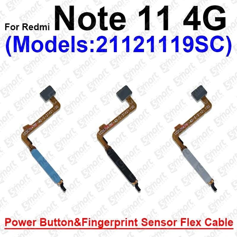Fingerprint Sensor Flex Cable For Xiaomi Redmi Note 11 4G Fingerprint Power Button Flex Ribbon