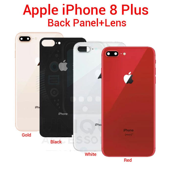 Apple iPhone 8 Plus Back Panel/Backshell/ Casing + With and Without Camera Lens + Side Buttons With Logo-All Colors Available
