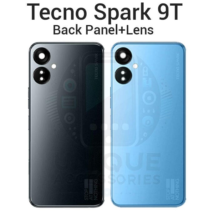 Tecno Spark 9T kh6 Back Panel/Backshell/ Casing + With Camera Lens + Side Buttons With Logo-All Colors Available