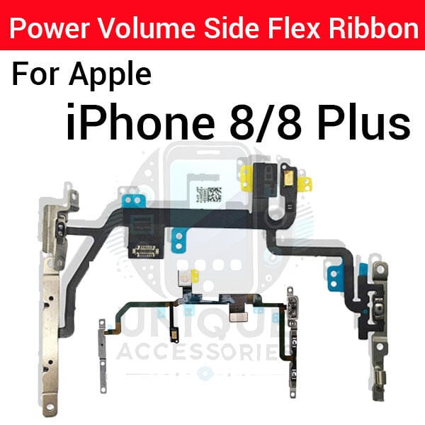 Apple iPhone 8 8 Plus Power on / off Switch Button Side Volume Up Down Buttons Flex Cable Replacement Parts