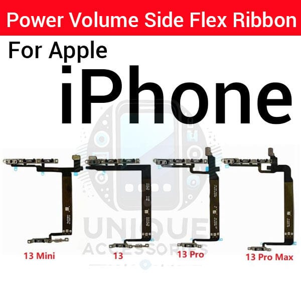 Apple iPhone 13 13 Mini 13 Pro 13 Pro Max Power on / off Switch Button Side Volume Up Down Buttons Flex Cable Replacement Parts
