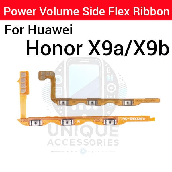 Huawei Honor X9a X9b Power on / off Switch Button Side Volume Up Down Buttons Flex Cable Replacement Parts