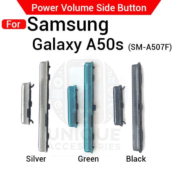 Compatible with Samsung Galaxy A50s SM-A507F External Side Buttons Power On Off + Volume Control Button Outside Side Keys