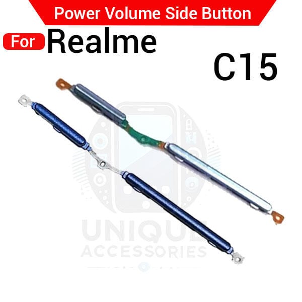 Compatible with Realme C15 External Side Buttons Power On Off + Volume Control Button Outside Side Keys