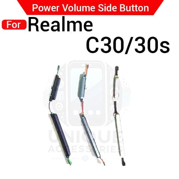 Compatible with Realme C30 C30s External Side Buttons Power On Off + Volume Control Button Outside Side Keys