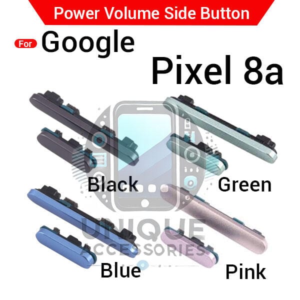 Compatible with Google Pixel 8a External Side Buttons Power On Off + Volume Control Button Outside Side Keys