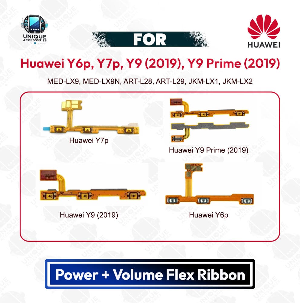 Huawei Y6p Y7p Y9 2019 Y9 Prime 2019 Volume Button Flex Cable PCB Repair Spare Part Replacement