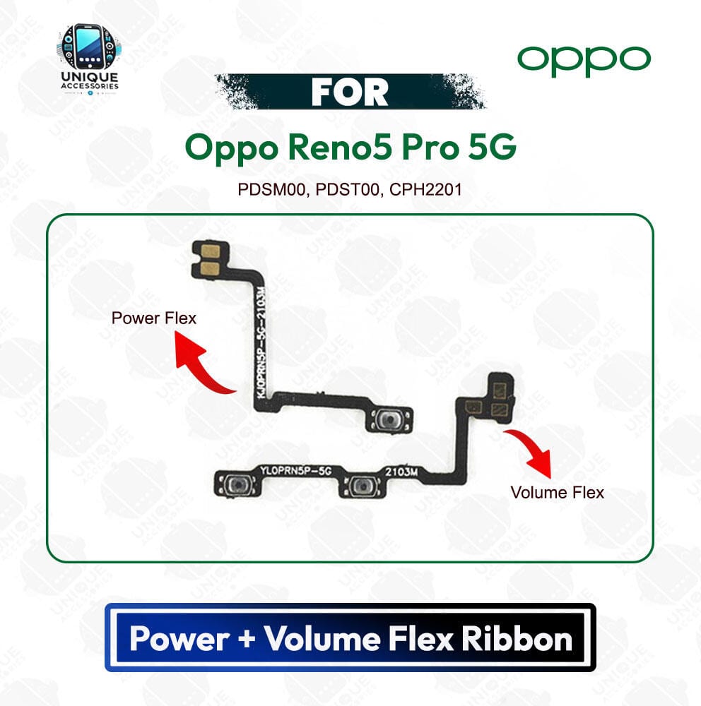 Oppo Reno5 Pro 5G Power Button Volume/On Off Key Flex Cable Replacement Parts | PDSM00, PDST00, CPH2201