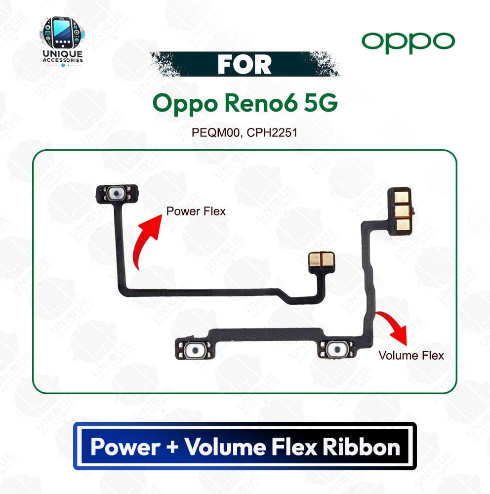 Oppo Reno6 5G Power Button Volume/On Off Key Flex Cable Replacement Parts | PEQM00, CPH2251
