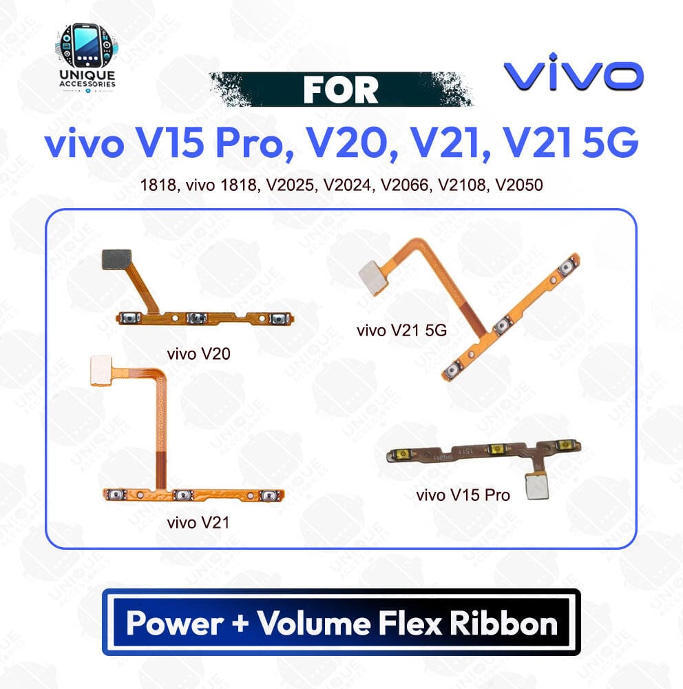 vivo V15 Pro, V20, V21, V21 5G Power Button Volume/On Off Key Flex Cable Replacement Parts