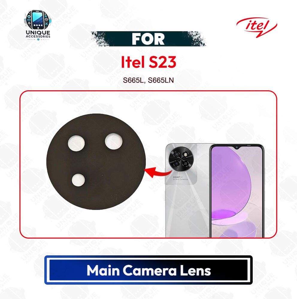 Itel S23 Main Camera Lens Glass Replacement Rear Back Camera Outer Glass Repair Part (S665L)
