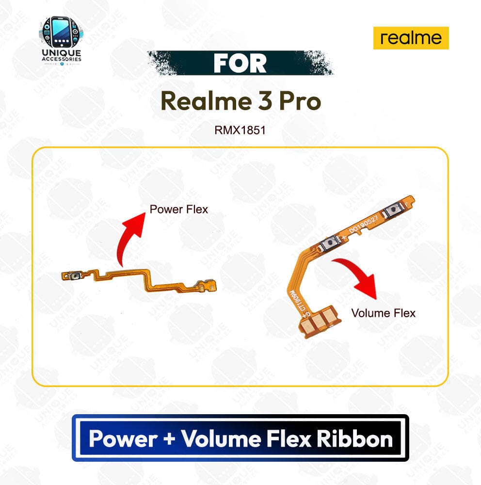 Realme 3 Pro Power Button Volume/On Off Key Flex Cable Replacement Parts | RMX1851