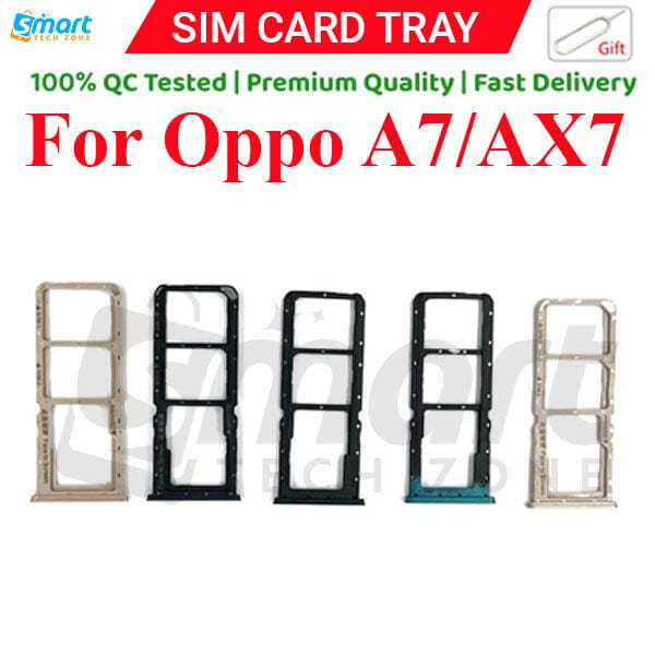 Oppo A7/AX7 Sim Tray Micro SD Card Slot with Sim Ejector Pin Replacement Part