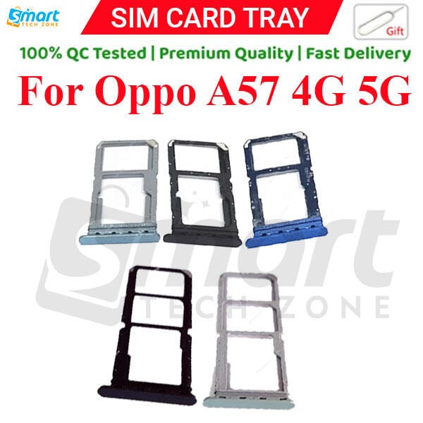 Oppo A57 4G 5G Sim Tray Micro SD Card Slot with Sim Ejector Pin Replacement Part