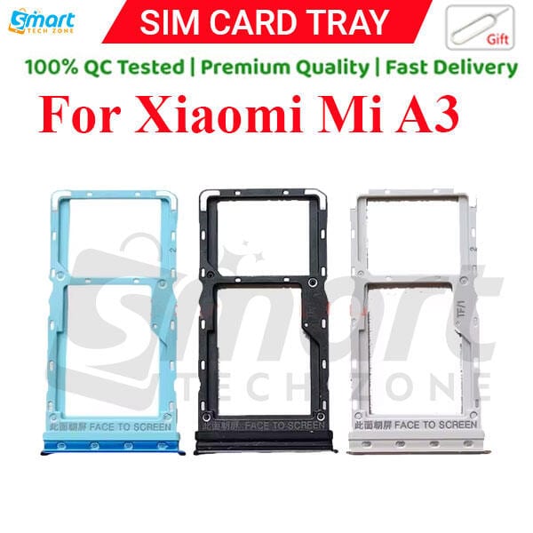 Xiaomi Mi A3 Sim Tray Micro SD Card Slot with Sim Ejector Pin Replacement Part