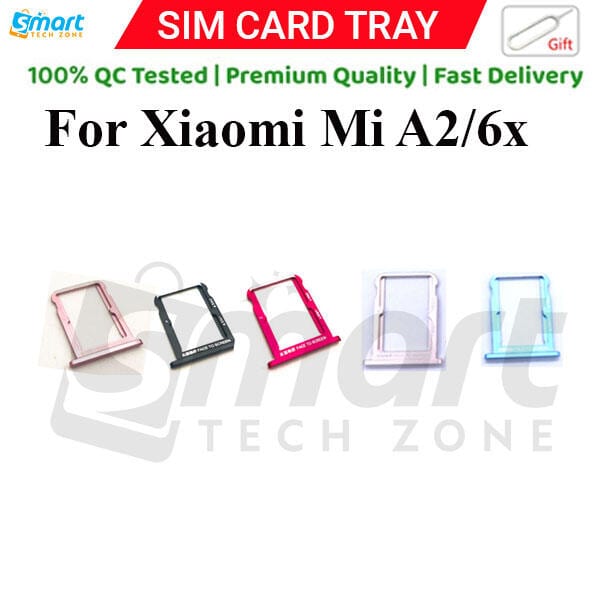 Xiaomi Mi A2 6x Sim Tray Micro SD Card Slot with Sim Ejector Pin Replacement Part