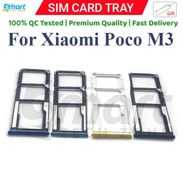 Xiaomi Poco M3 Sim Tray Micro SD Card Slot with Sim Ejector Pin Replacement Part