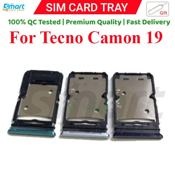 Tecno Camon 19 Cl6, CI6n / Tecno Camon 19 Pro CI8, CI8n Sim Tray Micro SD Card Slot with Sim Ejector Pin Replacement Part