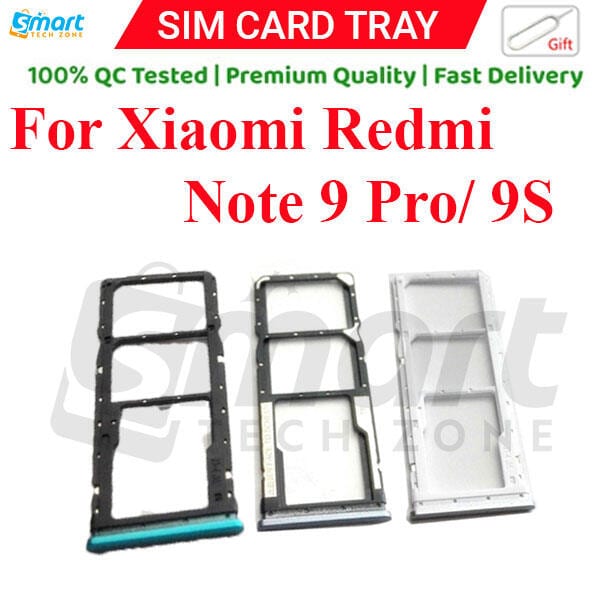 Xiaomi Redmi Note 9 Pro/ 9s Sim Tray Micro SD Card Slot with Sim Ejector Pin Replacement Part