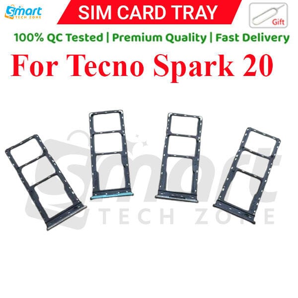 Tecno Spark 20 Sim Tray Micro SD Card Slot with Sim Ejector Pin Replacement Part