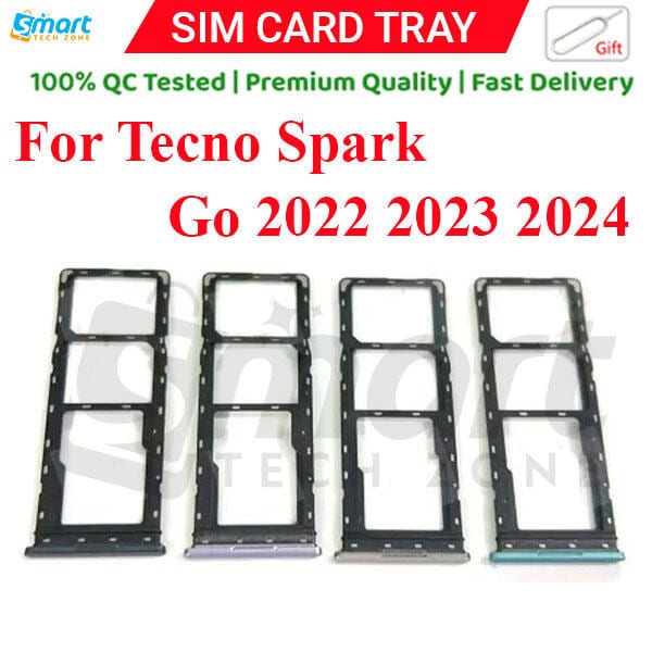 Tecno Spark Go 2020 2023 2024 Sim Tray Micro SD Card Slot with Sim Ejector Pin Replacement Part