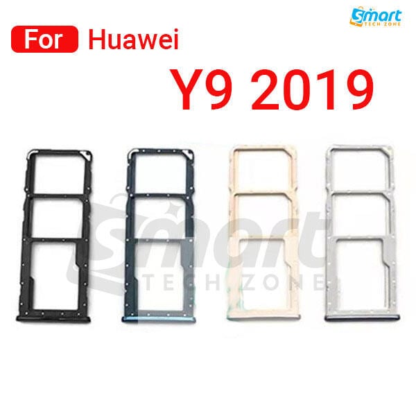 For Huawei Y9 2019 Sim Tray Micro SD Card Slot with Sim Ejector Pin Replacement Part