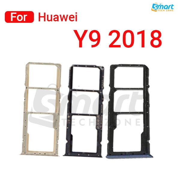 For Huawei Y9 2018 Sim Tray Micro SD Card Slot with Sim Ejector Pin Replacement Part