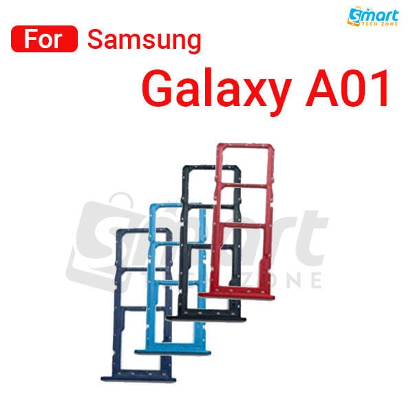 For Samsung Galaxy A01 Sim Tray Micro SD Card Slot with Sim Ejector Pin Replacement Part