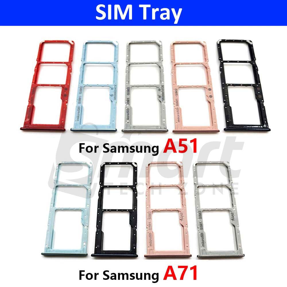 For Samsung Galaxy A51 A71 Sim Tray Micro SD Card Slot with Sim Ejector Pin Replacement Part