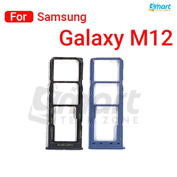 For Samsung Galaxy M12 Sim Tray Micro SD Card Slot with Sim Ejector Pin Replacement Part