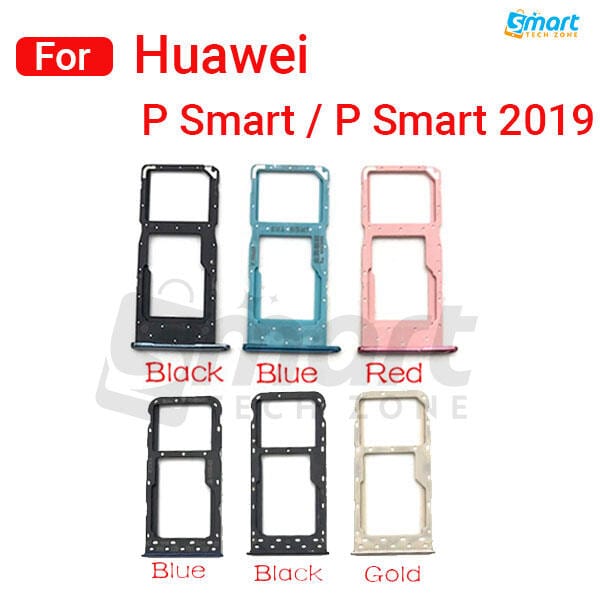 For Huawei P Smart  P Smart 2019 Sim Tray Micro SD Card Slot with Sim Ejector Pin Replacement Part