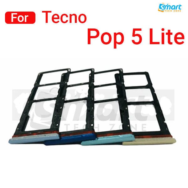 For Tecno Pop 5 Lite BD4 BD4i BD4A Sim Tray Micro SD Card Slot with Sim Ejector Pin Replacement Part