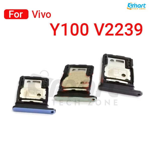 For Vivo Y100 V2239 Sim Tray Micro SD Card Slot with Sim Ejector Pin Replacement Part
