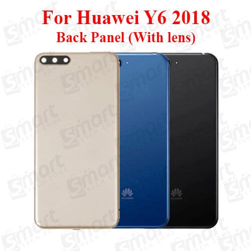 For Huawei Y6 2018 Back Panel/Backshell/ Casing +Camera lens+ Side Buttion With Logo-All Colors Available