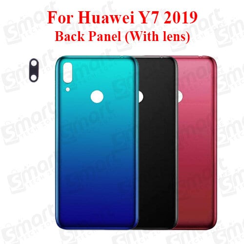 For Huawei Y7 2019 Back Panel/Backshell/ Casing +Camera lens+ Side Buttion With Logo-All Colors Available