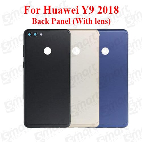 For Huawei Y9 2018 Back Panel/Backshell/ Casing +Camera lens+ Side Buttion With Logo-All Colors Available