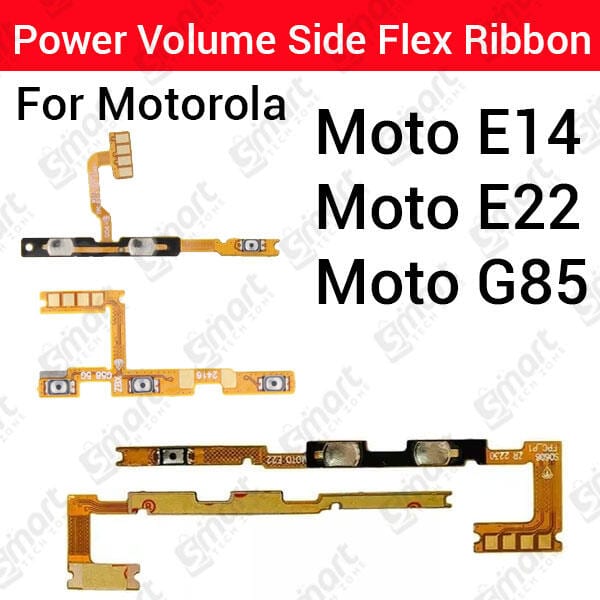 Motorola Moto E14 E22 G85 Power on / off Switch Button Side Volume Up Down Buttons Flex Cable Replacement Parts